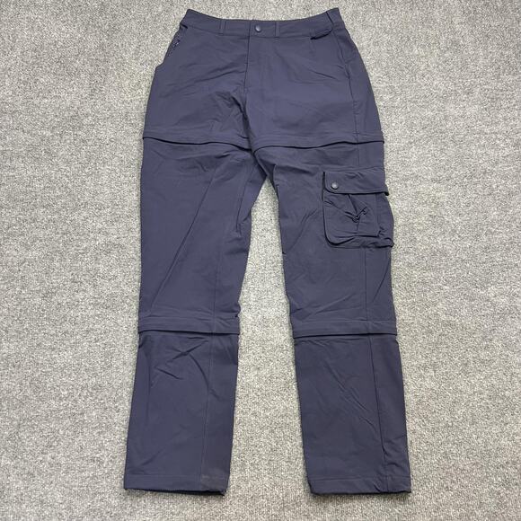 Outdoor Voices Pants Womens Small Navy Convertible Zip Off Cargo Hiking Nylon - Picture 1 of 13